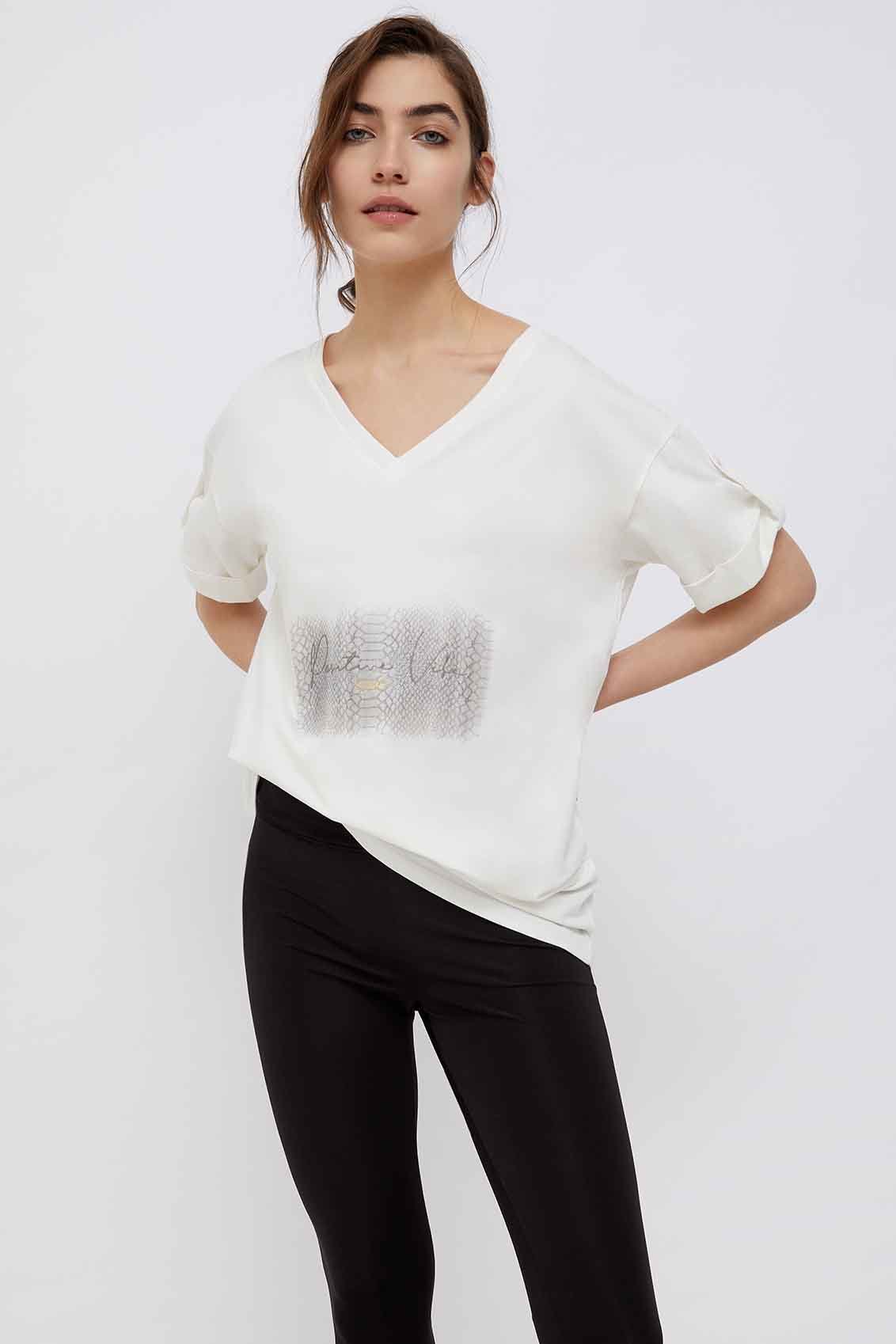 TA2026J5003 Camiseta de la marca Liu·Jo Blanco
